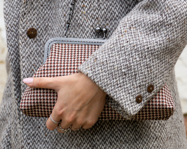 Clutch AIDA BIANCO/BORDEAUX