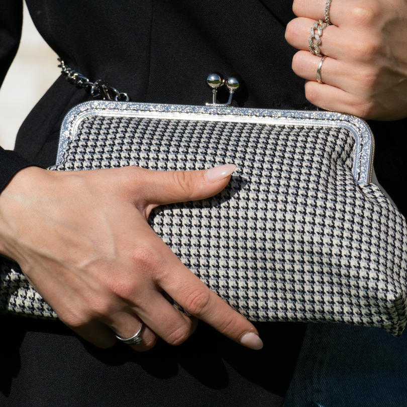 Clutch AIDA BIANCO/NERO