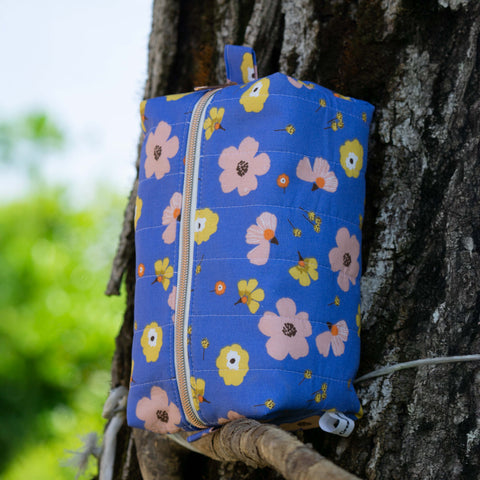 Beauty-case FIORI SU FONDO BLU