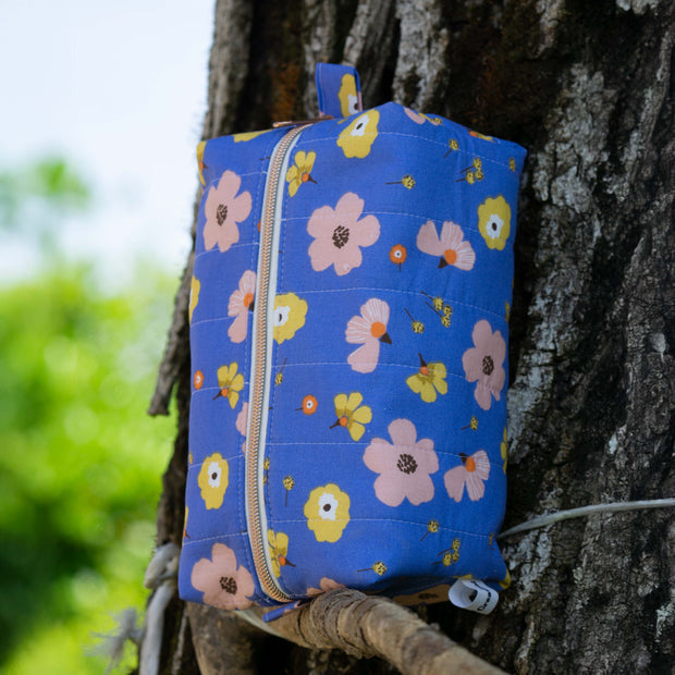 Beauty-case FIORI SU FONDO BLU
